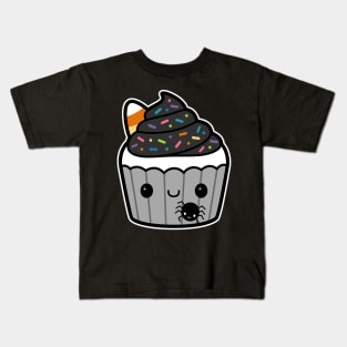 Spoopy Kawaii Cute Halloween Cupcake Kids T-Shirt